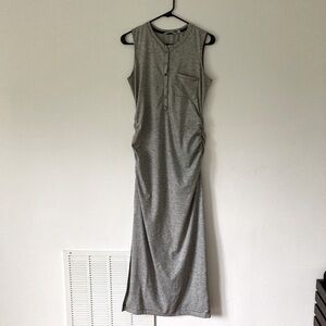 Athleta Sleeveless Black and White Striped Maxi Dress Small